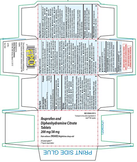 Product Images Ibuprofen 200 Mg And Diphenhydramine Citrate 38 Mg Photos - Packaging, Labels ...