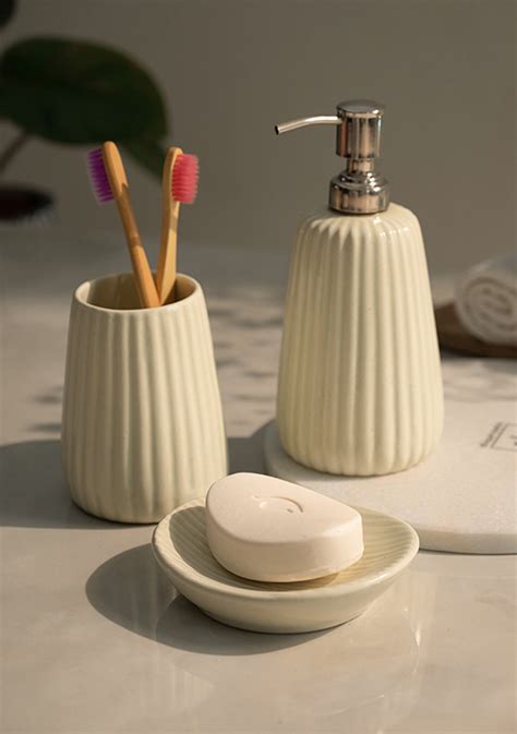 Buy Lime Ceramic Bathroom Set Online