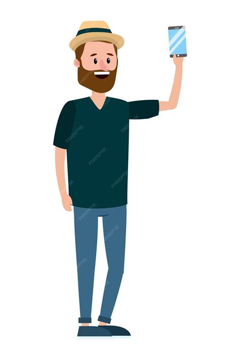 Karikatur des jungen Mannes | Premium Vektor