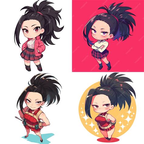 Premium Vector | Momo yaoyorozu