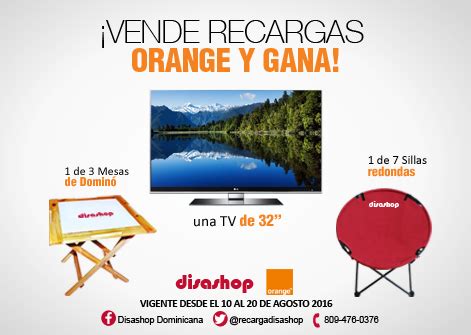 Vende recargas Orange y gana – Disashop R. Dominicana