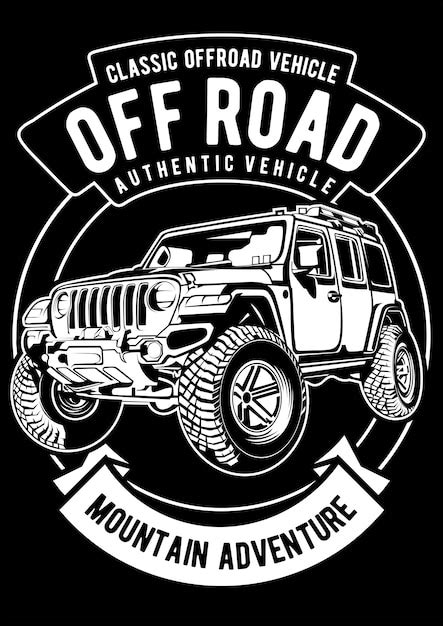 Off Road Auto Poster | Premium Vektor