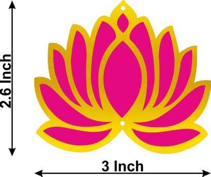 Gold Tone MDF Lotus Flower For Craft Designing Pack of 9 – Pihu Creations
