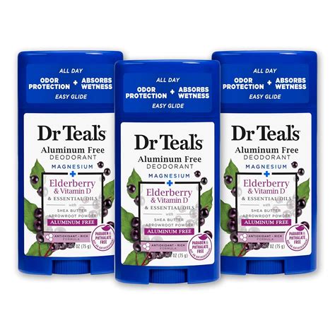 Amazon.com : Dr Teal's Aluminum Free Deodorant, Elderberry & Vitamin D ...