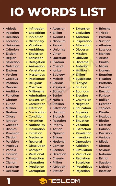 Words with IO (600+ IO Words in English) • 7ESL