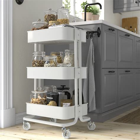 RÅSKOG trolley, white, 35x45x77 cm (133/4x173/4x303/8") - IKEA