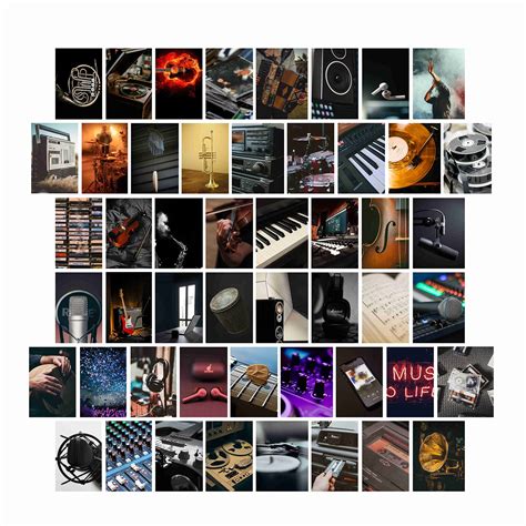 Buy SYLINBUS 50PCS Room Decor Aesthetic Photo Collection, Vintage Music ...