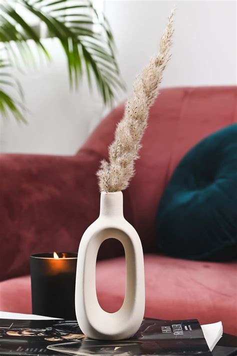 Buy Purezento Modern Decorative Kieko Donut Vase Ceramic for Home Decor ...
