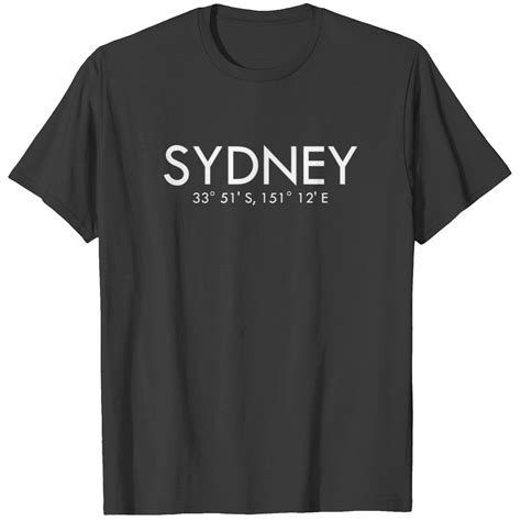 Sydney Australia Coordinates Latitude - Longitude T-shirt