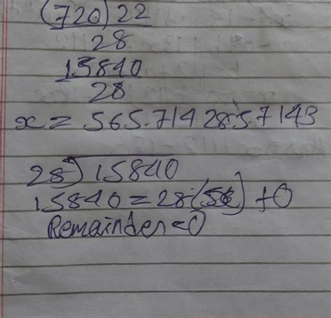 2) What is the remainder of (720)22 when divided by 28? - Brainly.in