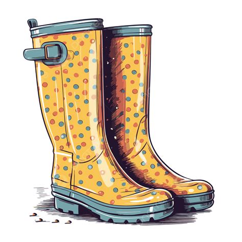 Yellow Rain Boot Clip Art