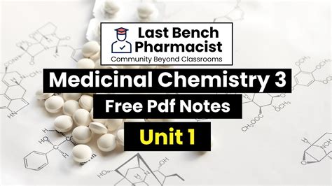 B Pharm Medicinal Chemistry 3 Unit 1 Pdf Notes