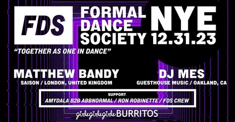 NYE Featuring Matthew Bandy and DJ Mes, girlsgirlsgirls Burritos, South ...