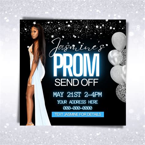 Prom Send off Flyer Prom Event Flyer Prom Invitation Senior Prom High ...