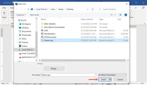 How to Add a PDF to a Word Doc 的图像结果