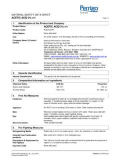 MATERIAL SAFETY DATA SHEET ACETIC ACID 3% v/v Page 1:3 / material ...
