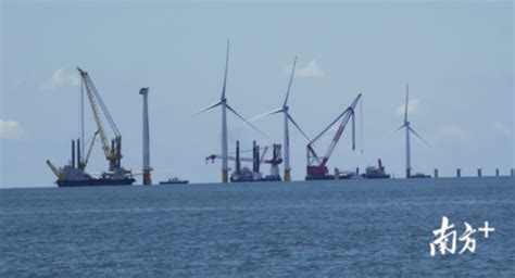 珠海金湾海上风电项目风机基础施工收官_南方网