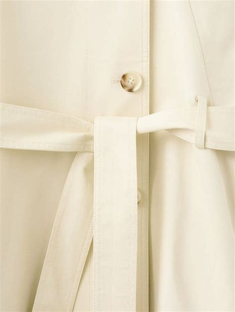 Mango Funnel Neck Belted Trench Coat, Raw