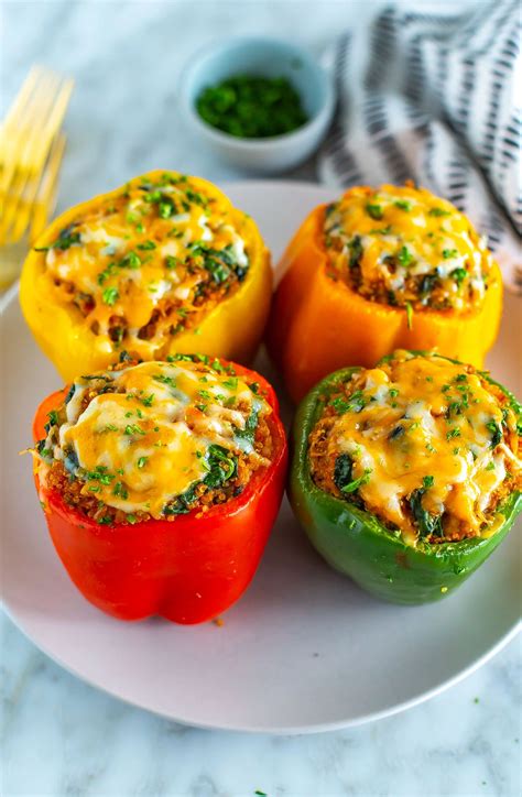 Easy Air Fryer Stuffed Peppers - The Girl on Bloor