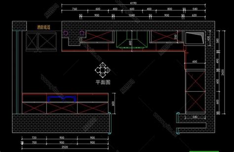 橱柜设计-53套立面图整体厨房设计CAD图纸—迅捷CAD图库