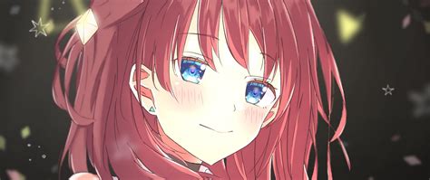 Download wallpaper 2560x1080 girl, smile, glance, anime, art, cute dual ...