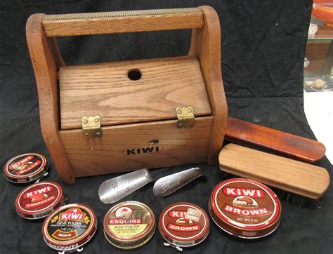 Wooden Box Shoe Shine Kit at Harold Chappell blog