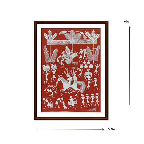 VILLAGE TARPA DANCE PAINTING (BROWN)WLS75