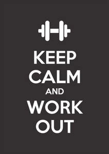 keep calm and work out sticker poster|Motivational Poster|Inspirational ...