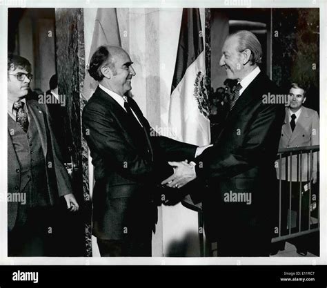 Oct. 10, 1979 - Mexican President Jose Lopez Portillo welcomed by Sec ...