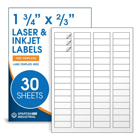 Rectangle Inkjet & Laser Labels – Laser Label Templates