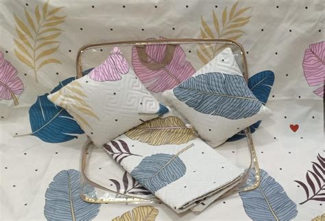 Beautiful 320 TC 5 Pieces Bedsheet Set with 1Pc Double Bedsheet,2Pc ...