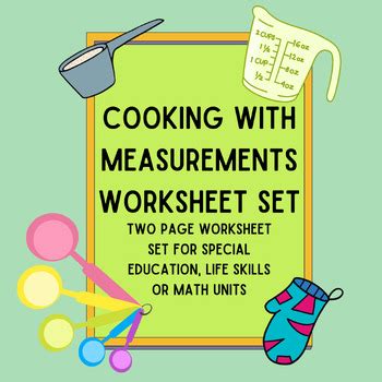 Worksheet Cooking Measurement 的图像结果