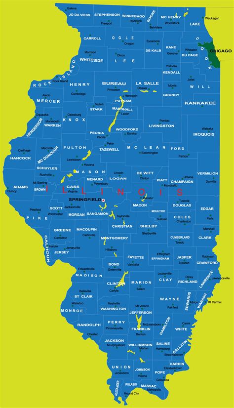 Major Cities In Illinois Map at Stanley Musso blog