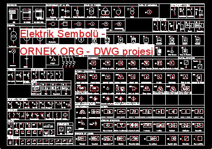 Elektrik Sembolü dwg projesi - Autocad Projeler