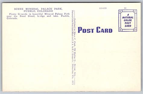 Pueblo Colorado Mineral Palace Park Scenic City Landmark DB UNP PC ...