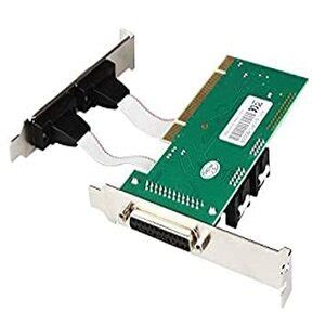 ATEVON 2 x DB9 (Serial, RS232) & 1x DB25 (LPT1, Parallel) Ports PCI ...