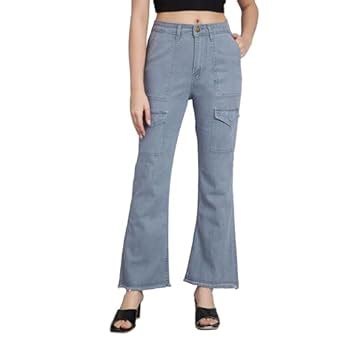 Buy AngelFab Women Boot Cut Fit High Rise Regular Length Denim ...