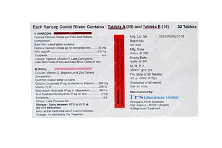 Raricap Combipack Tablet 30 - Uses, Side Effects, Dosage, Price | Truemeds