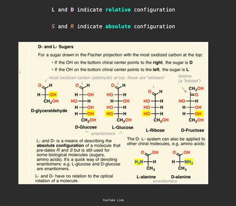 L and D configuration vs. R and S configuration? : r/Mcat