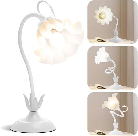 WERFOP Flower Desk Lamp,‎ LED Reading Lamp Cute Flower Bedside Night ...