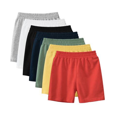 Phenas Boys Cotton Athletic Shorts, 7-Pack, Toddler Sports Shorts ...
