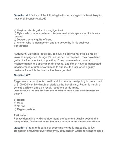 Ethics Mock Test for Life Insurance Agents (Course Code: LLQP) - Studocu