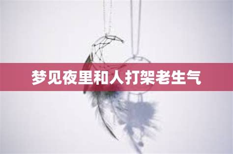 梦见夜里和人打架老生气 - 命理解梦