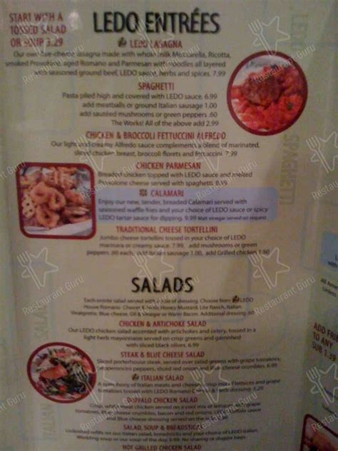 Image result for Ledo Pizza Menu