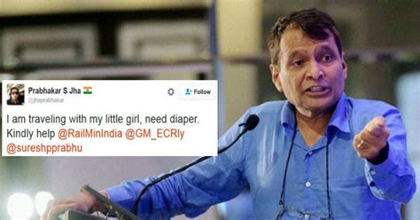 Man Asks Suresh Prabhu To Provide Diapers For Daughter On Train, Faces ...