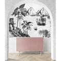 Khoob, Tropical Trees Black and White Wallpaper Sukoon Series Soft Feel ...