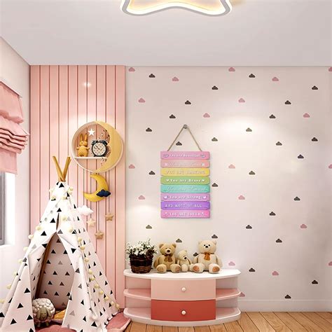 Buy Room Decor Aesthetic for Teen Girls Rainbow Inspirational Wall Art ...