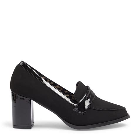 Black Heeled Loafers (3198611) | Truworths