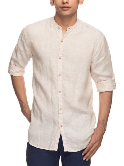 Bengal Khadi Men Shirt - Off-White – Charkha Tales