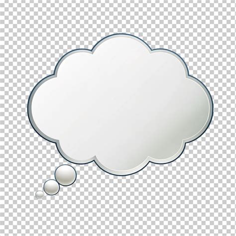 Thought bubble on transparent background | Premium AI-generated PSD